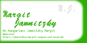 margit jamnitzky business card